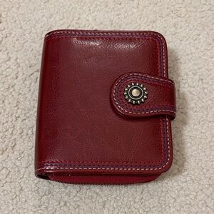 Elegant Red Leather Wallet